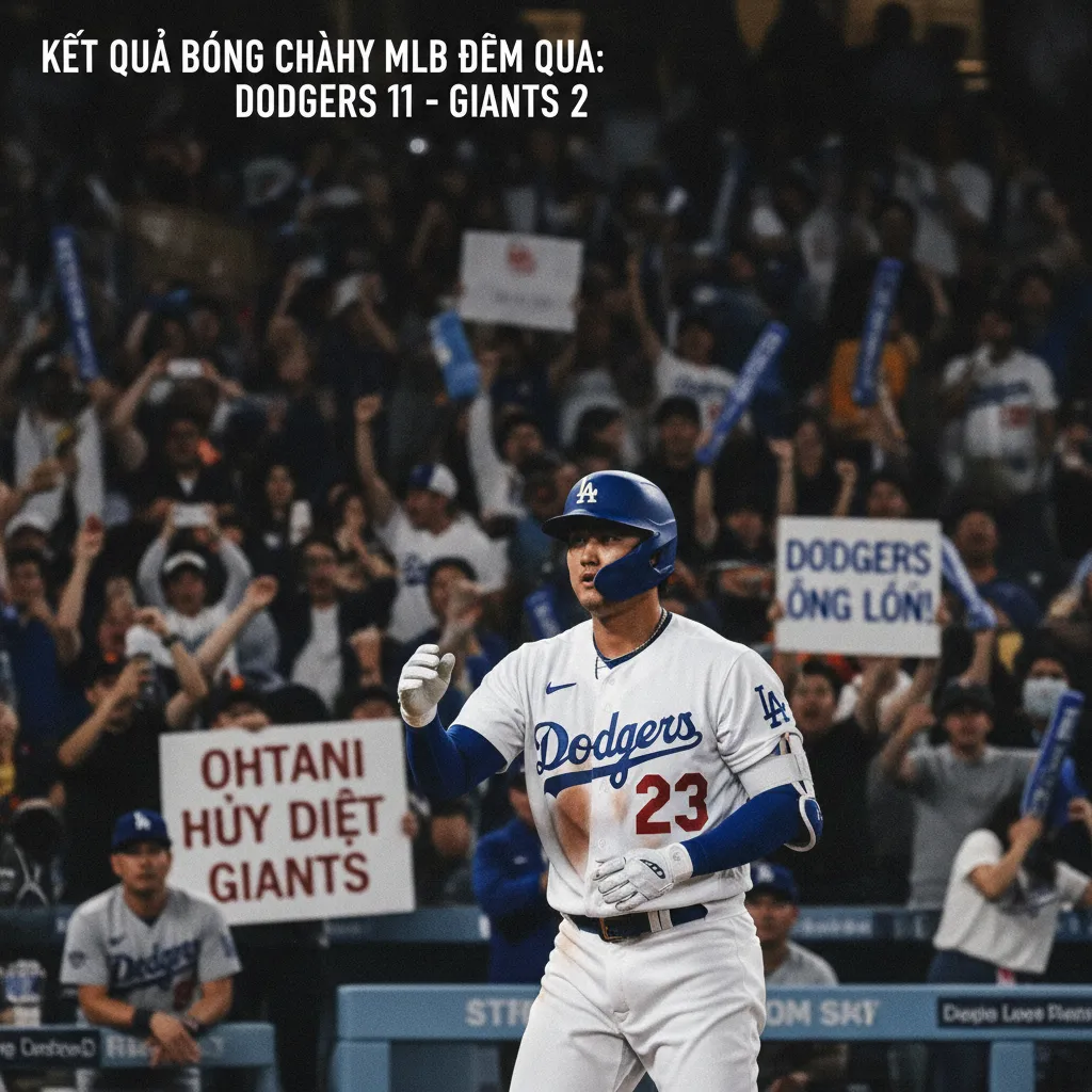 Shohei Ohtani hits a home run for the Dodgers