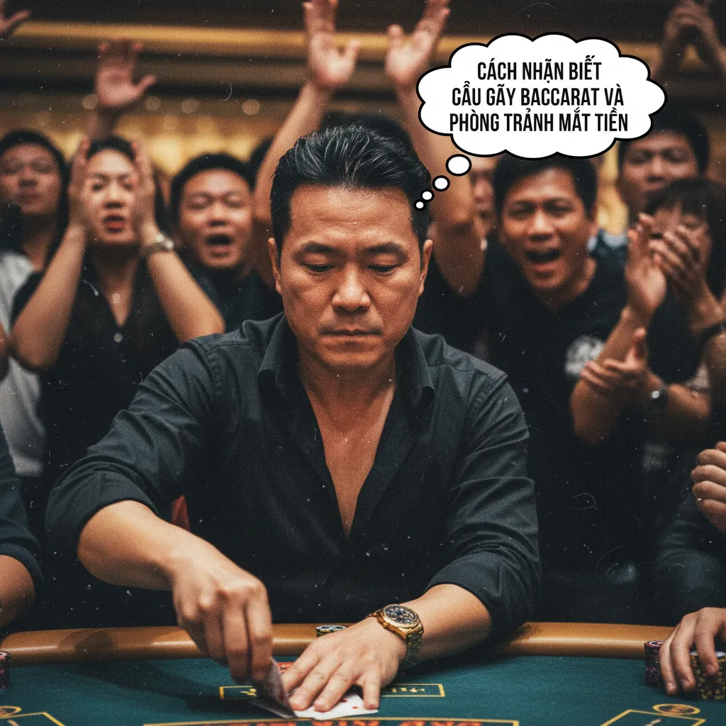 Ví dụ về một dây cầu bệt Baccarat quá dài dễ gãy