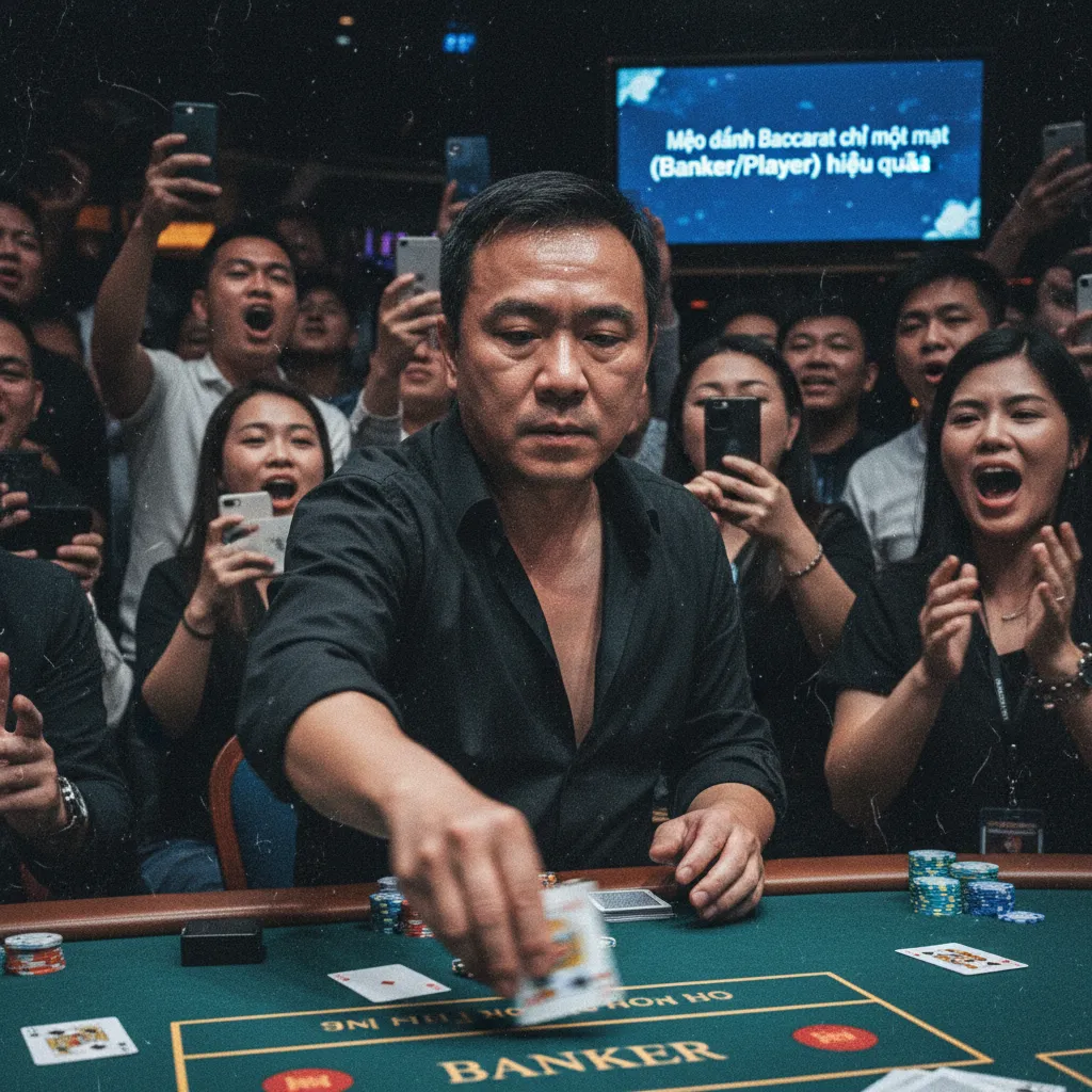 Minh họa cầu bệt Banker dài trong Baccarat